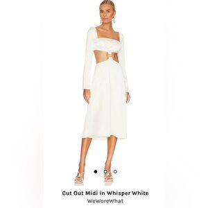 BRAND NEW W/ TAGS - WeWoreWhat Ivory Cutout Midi